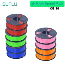 SUNLU 10KG APLA/PLA Meta/High Speed PLA/PLA MATTE Filamnet 1.75mm 10Roll 1KG Neatly Wound 3D Printer Filament for 3D Printer