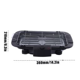 DayPlus Electric Smokeless Grill, 1500W Electric Indoor BBQ Barbecue Grill, Household Cooking&Adjustable Temperature&Drip Tray