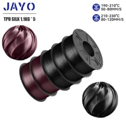 JAYO 5Rolls JAYO TPU SILK 98A 3D Filament Flexible 1.75mm+/-0.02mm 3D Printer SILK Texture Smooth High Quality New Fast Shipping
