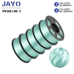 JAYO 5Rolls JAYO TPU SILK 98A 3D Filament Flexible 1.75mm+/-0.02mm 3D Printer SILK Texture Smooth High Quality New Fast Shipping