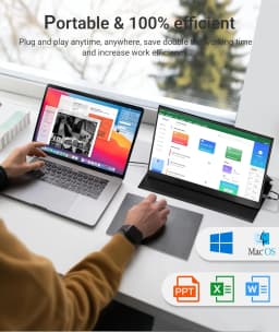 UPERFECT 15.6Inch LCD Monitor Portable Ultrathin 1080P IPS FHD USB Type C Dispaly For Laptop Phone XBOX Switch PS5 Gaming Screen