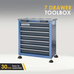 7-Drawer Tool Chest Toolbox, With Four Padded Feet, Can Be Combined Storage System with Tool Chest