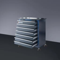 7-Drawer Tool Chest Toolbox, With Four Padded Feet, Can Be Combined Storage System with Tool Chest
