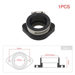 Alconstar-Motorcycle Pit Dirt Bike Carburetor Adapter Intake Mainfold Pipe For MIKUNI VM24 PWK 21 24 26 28 30 32 34mm PE28