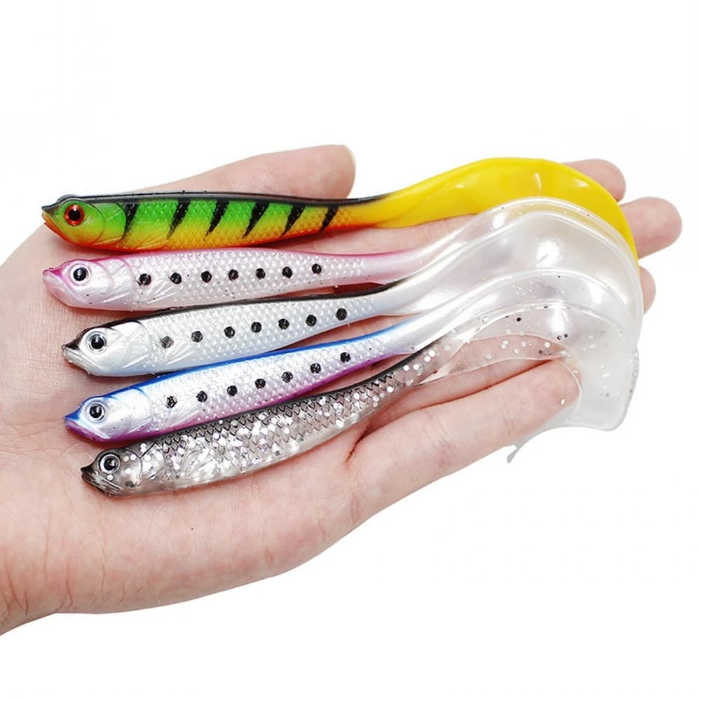 Silicone Soft Lures Piece Artificial Tackle Bait 12cm 6g Goods For Fishing Sea Fishing Pva Swimbait Wobblers