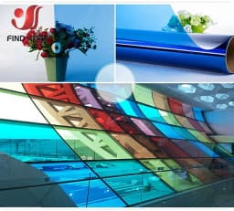 Color Glass Shop Mall KTV Sliding Door Stickers Self-Adhesive Window Film Transparent Insulation Cellophane Decorative Film