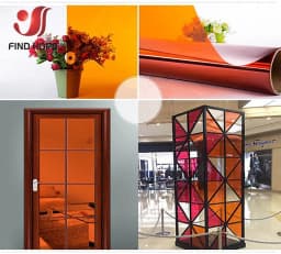 Color Glass Shop Mall KTV Sliding Door Stickers Self-Adhesive Window Film Transparent Insulation Cellophane Decorative Film