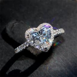 Huitan Luxury Crystal Water Drop CZ Rings Women Proposal Engagement Ring Exquisite Wedding Anniversary Gift Party Trendy Jewelry