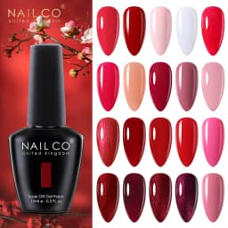 NAILCO Gel Nail Polish 15ml Dark Red Blood Colors Series Nails Art Glitter Manicure UV Lakiery Hybrydowe Vernis Nails Gel Design
