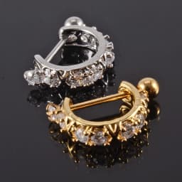 1pc Ear Tragus Cartilage Ring Stainless Steel Barbell With Cz Hoop Cartilage Cuff piercing Helix Daith Rook Lobe Earrings