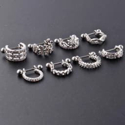 1pc Ear Tragus Cartilage Ring Stainless Steel Barbell With Cz Hoop Cartilage Cuff piercing Helix Daith Rook Lobe Earrings