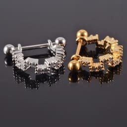 1pc Ear Tragus Cartilage Ring Stainless Steel Barbell With Cz Hoop Cartilage Cuff piercing Helix Daith Rook Lobe Earrings