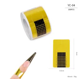 100 Pcs Professional Nail Forms Acrylic UV Gel Polish Nail Extension Stencil Manicure Tools DIY French Manicure Adhesive Sticker