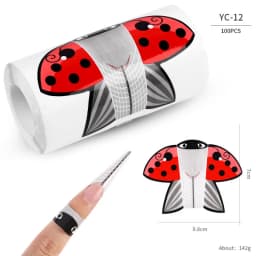 100 Pcs Professional Nail Forms Acrylic UV Gel Polish Nail Extension Stencil Manicure Tools DIY French Manicure Adhesive Sticker