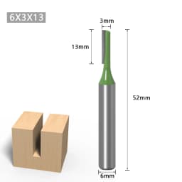 1-7pcs 6mm 1/4 inch Shank Single Double Flute Straight Bit Milling Cutter for Wood Tungsten Carbide Router Bit Woodwork Tool