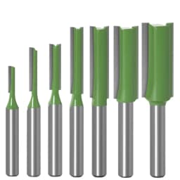 1-7pcs 6mm 1/4 inch Shank Single Double Flute Straight Bit Milling Cutter for Wood Tungsten Carbide Router Bit Woodwork Tool