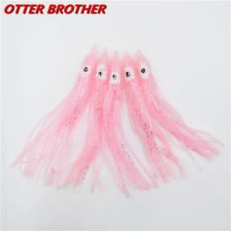 5pcs Squid Skirts Octopus Luminous Soft Lure 50mm/90mm/120mm Night Fishing Lure Glow Rubber Artificial Tuna Bait pesca