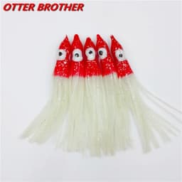 5pcs Squid Skirts Octopus Luminous Soft Lure 50mm/90mm/120mm Night Fishing Lure Glow Rubber Artificial Tuna Bait pesca