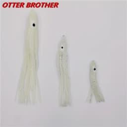 5pcs Squid Skirts Octopus Luminous Soft Lure 50mm/90mm/120mm Night Fishing Lure Glow Rubber Artificial Tuna Bait pesca