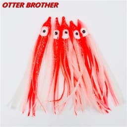 5pcs Squid Skirts Octopus Luminous Soft Lure 50mm/90mm/120mm Night Fishing Lure Glow Rubber Artificial Tuna Bait pesca
