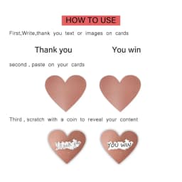 50-300pcs 3 colors Scratch Off Stickers Heart Shape Labels sticker DIY handmade for game Scratch Sticker Labels stationer