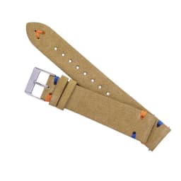 Suede Watch Straps 18mm 20mm Hand Stitched Beige Green Blue Suede Leather Watch Bands For Man Woman Quick Release Watch Bracelet