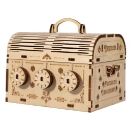 3D Wooden Puzzle DIY Treasure Box Model Building Kits Brain Teaser Projects for Adult Christmas Gifts