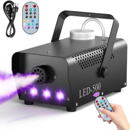 Gwong 500W RGB LED Colorful Smoke Machine LED Remote Fogger Ejector for Disco DJ Show Wedding Party Stage Light Effects Fog Machine