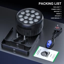 U'King 2PCS 180W RGBW Par Light DMX512 Stage Light 4/8CH 14x15W RGBW LED Par Light Colorful Effect Lighting for DJ Disco Party