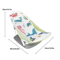 Foldable Toddler Bather Bathtub Foldable Toddler Bath Bather Seat Toddler Folding Shower Rack for Bathtub Counter Sink Bathroom