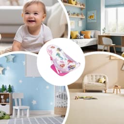 Foldable Toddler Bather Bathtub Foldable Toddler Bath Bather Seat Toddler Folding Shower Rack for Bathtub Counter Sink Bathroom