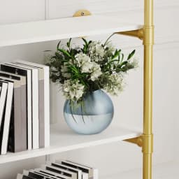 Wall Mounted Clothes Rack Industrial Pipe Gold Garment Rack with 3 Tier Shelves