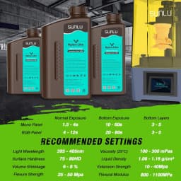 SUNLU 1KG Nylon-Like/Toughness 3D Resin 1000G/Bottle 405nm Rapid UV-Curing Photopolymer Resin for 4K/8K LCD/DLP/SLA 3D Printer