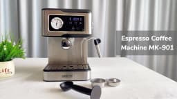 Cafelffe Espresso Coffee Machines Stainless Steel with Milk Frother Steam Wand Semi-Automatic Cappuccino Maker 20Bar Cafetera