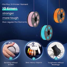 JAYO Updgrade 2.0 PLA+ 3D Filament 1.75mm PLA Plus 3D Printer Filament Neatly Wound 3D Filament PLA For FDM 3D Printer 5 Rolls