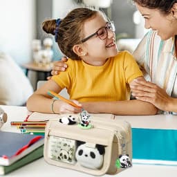 Pencil Case Cute Panda Pencil Case Large Capacity Animal Pencil Case Panda Stationery Case Pencil Pouch With Zipper for Pens