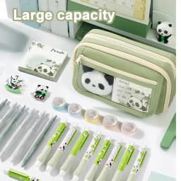 Pencil Case Cute Panda Pencil Case Large Capacity Animal Pencil Case Panda Stationery Case Pencil Pouch With Zipper for Pens