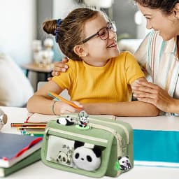 Pencil Case Cute Panda Pencil Case Large Capacity Animal Pencil Case Panda Stationery Case Pencil Pouch With Zipper for Pens