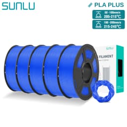 SUNLU 5KG Pla Plus 3D Filament PLA+ 1.75mm Neatly Wound Good Toughness Colorful Printer Filaments for FDM 3D Printing Materials