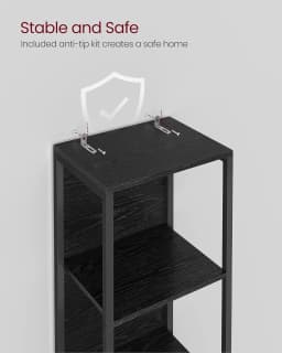 VASAGLE 6-Tier LED Bookcase, Bookshelf with Dimmable Lights, Storage Shelf with Steel Frame, 30.3 x 40 x 178.6 cm