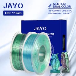 JAYO Silk PLA+ Rainbow 3D Filament 1.75mm SILK PLA plus Dual & Triple Color 3D Printer Filament Neatly Wound 1.1kg 2Rolls/set