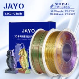 JAYO Silk PLA+ Rainbow 3D Filament 1.75mm SILK PLA plus Dual & Triple Color 3D Printer Filament Neatly Wound 1.1kg 2Rolls/set