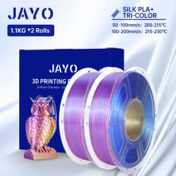 JAYO Silk PLA+ Rainbow 3D Filament 1.75mm SILK PLA plus Dual & Triple Color 3D Printer Filament Neatly Wound 1.1kg 2Rolls/set