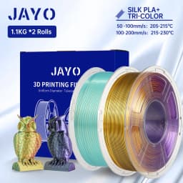 JAYO Silk PLA+ Rainbow 3D Filament 1.75mm SILK PLA plus Dual & Triple Color 3D Printer Filament Neatly Wound 1.1kg 2Rolls/set