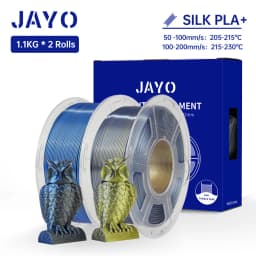 JAYO Silk PLA+ Rainbow 3D Filament 1.75mm SILK PLA plus Dual & Triple Color 3D Printer Filament Neatly Wound 1.1kg 2Rolls/set
