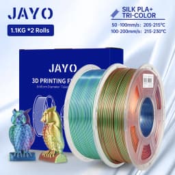 JAYO Silk PLA+ Rainbow 3D Filament 1.75mm SILK PLA plus Dual & Triple Color 3D Printer Filament Neatly Wound 1.1kg 2Rolls/set