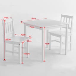 mcc direct Classic Solid Wooden Dining Table and 2 Chairs Set Kitchen Home 2+1