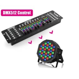 U'King 4PCS 36LED Par Light DMX512 RGB LED Uplights Battery Powered Uplighting Rechargeable Stage Light for DJ Disco KTV Party