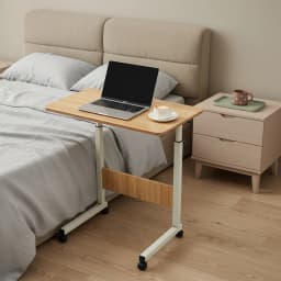 Office Desktop Desk Computer Wood Home Study Laptop Workplace Height adjustment with universal wheels