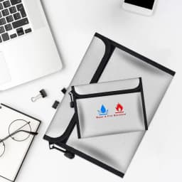 Fireproof Document Bag Waterproof Document Holder With Zipper Cash Holder 2X Envelope Containers For Documents And Valuables